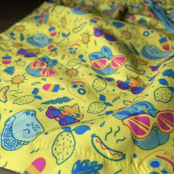 Disney Yellow Swim Trunks with Blue and Pink Accents - Picture 2 of 8